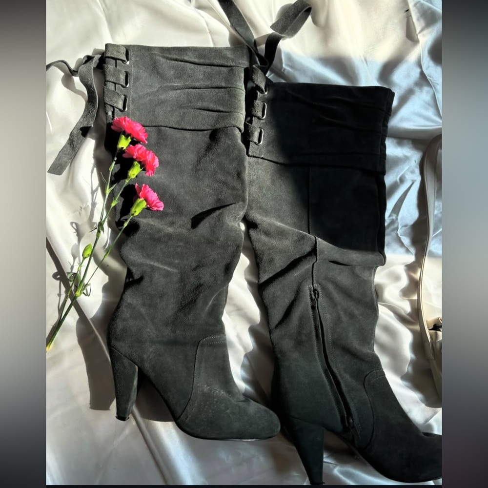 Philipp Plein Black Over the Knee Boots